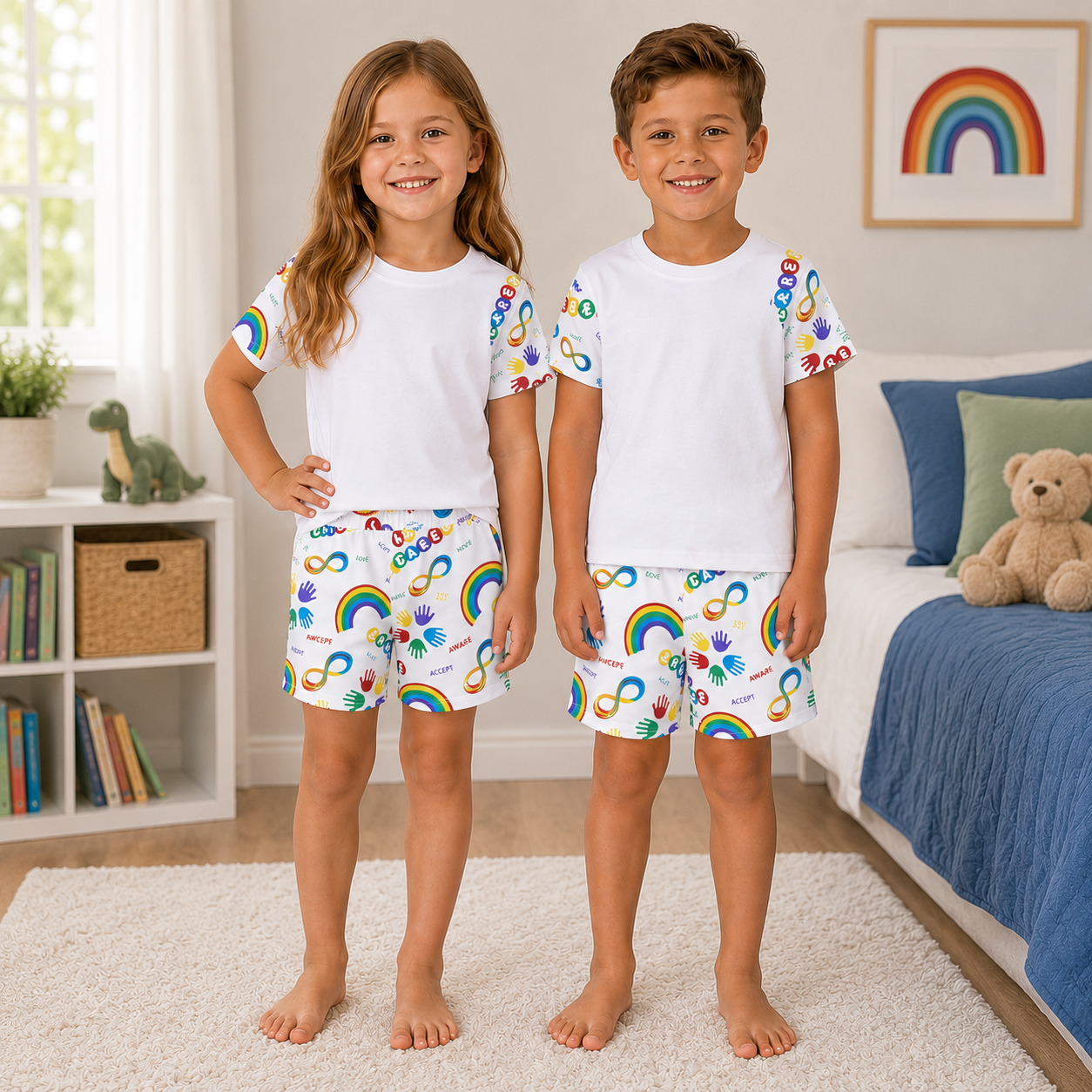 -Autism Awareness Shorts Set