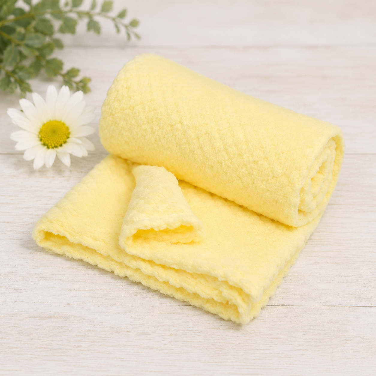 -Waffle Baby Blanket- Lemon