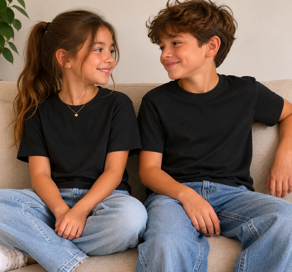 -Kids COTTON Tshirt- Black