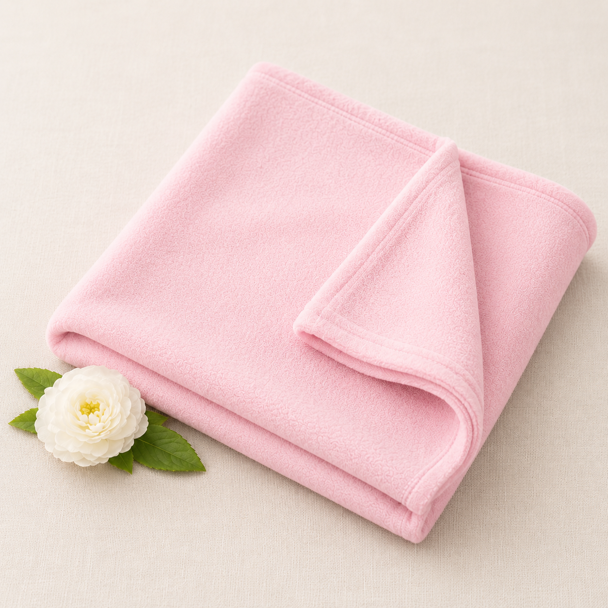-Fleece Baby Blanket -Pink