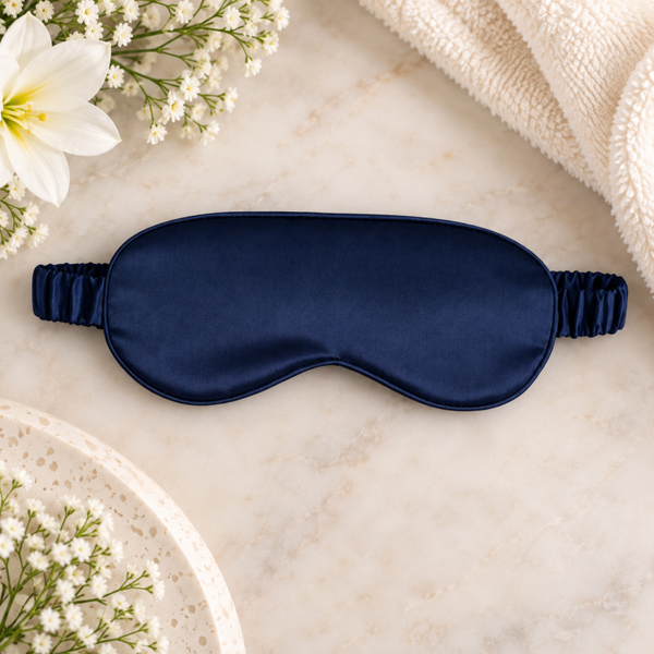-Satin Eye Mask -Navy