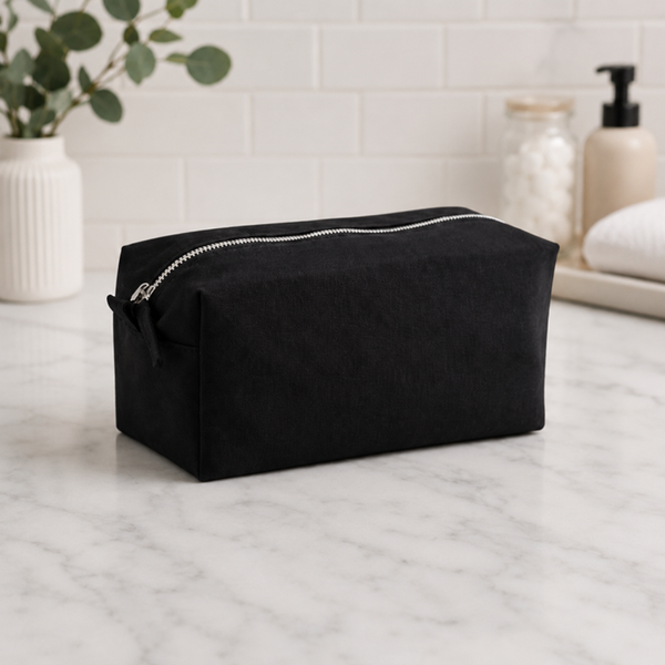 -Canvas Accessory Case -Large -Black