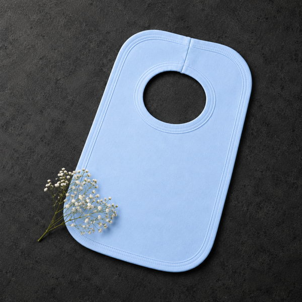 -Baby Pull Over Bib- Baby Blue