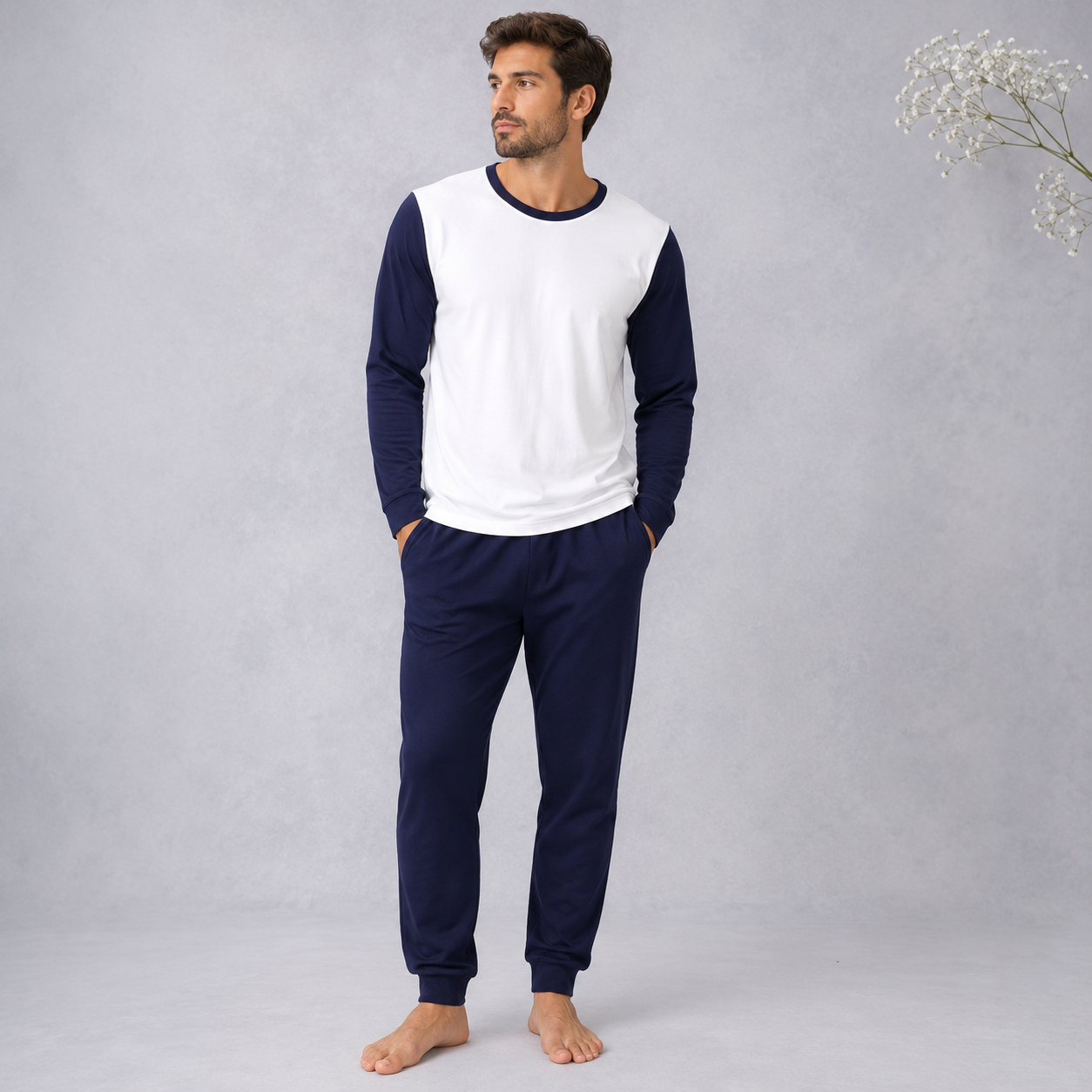 -Adults Navy Pyjamas