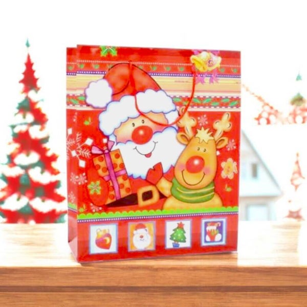 -Christmas Santa gift bag 32x26x10cm