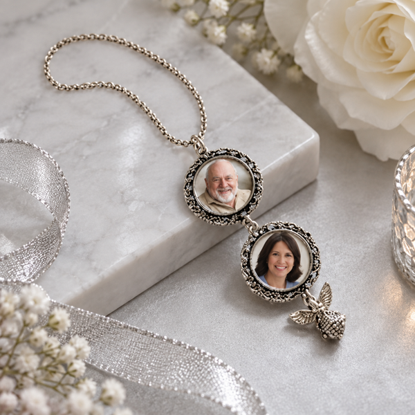 -Sublimation Angel Medallion - 2 pendants