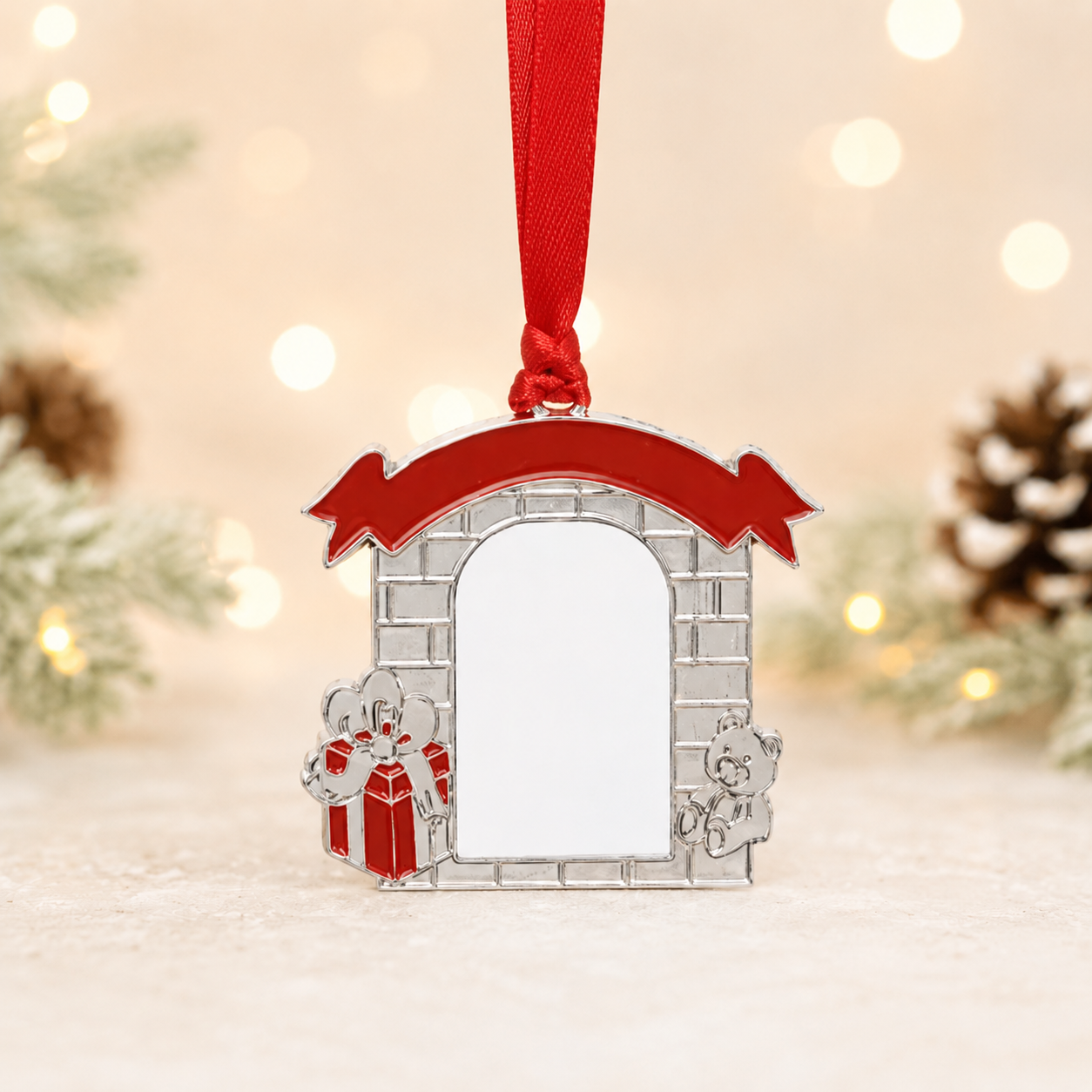 -Christmas Fireplace Decoration