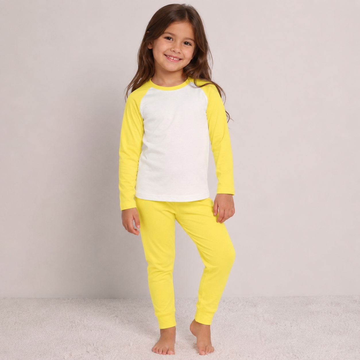 -Kids Yellow Pyjamas -LONG
