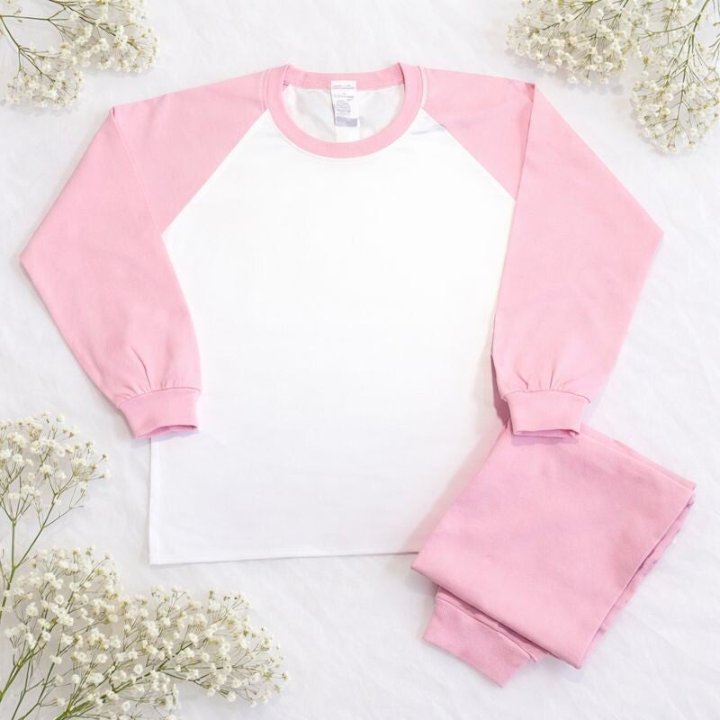 -100% Cotton Long Pyjamas- Baby Pink