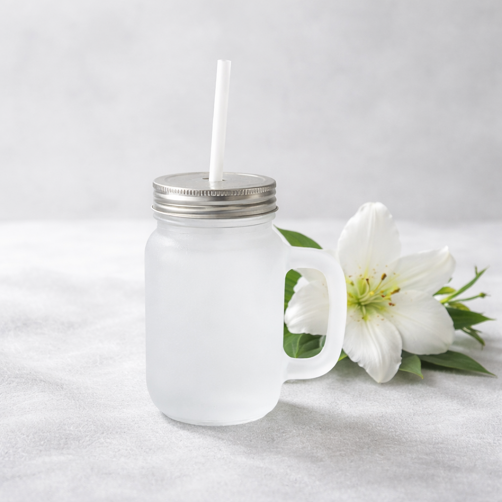 -Frosted Sublimation Mason Jar - 350ml