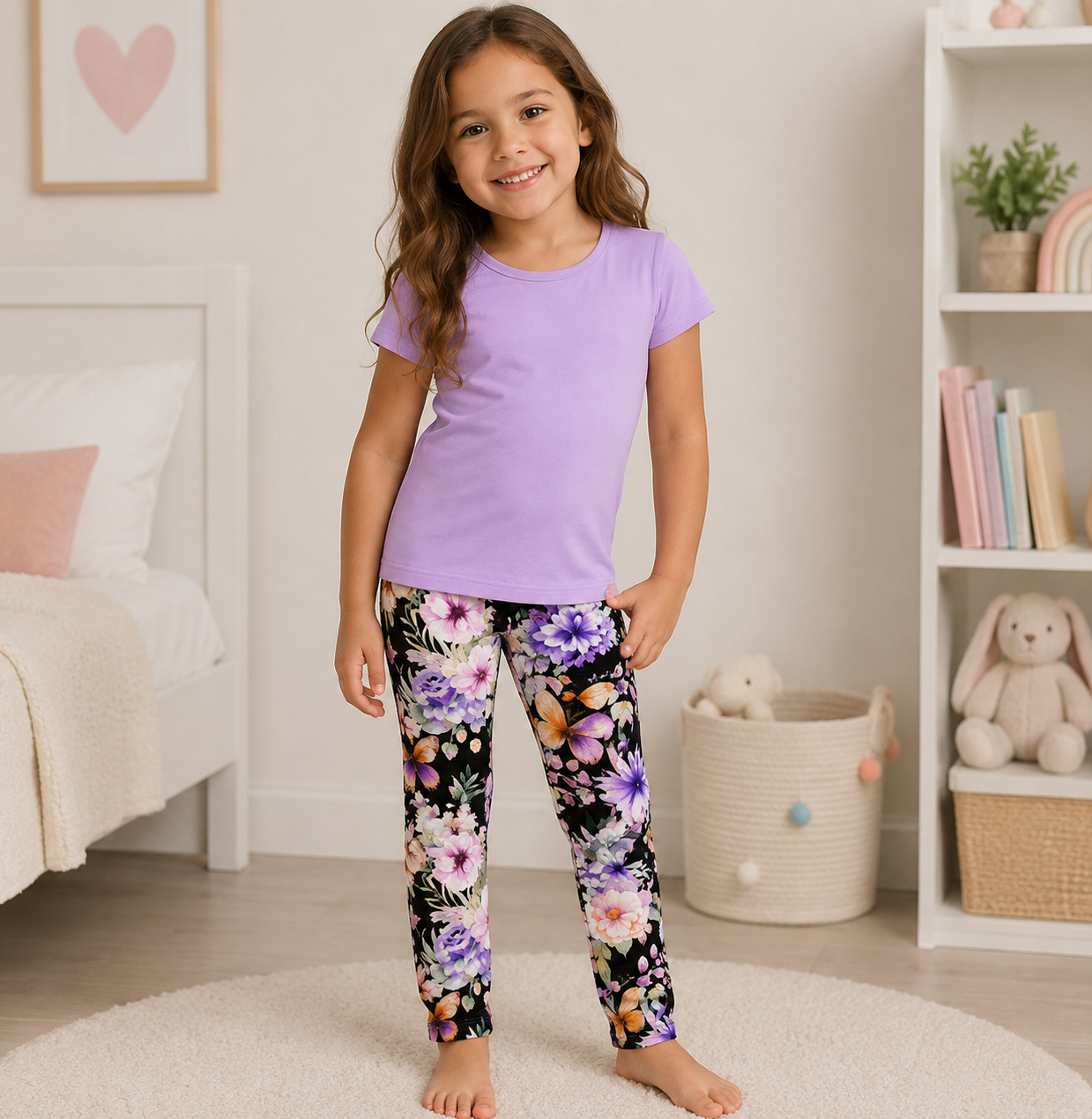 -Kids Tshirt &  Leggings Set