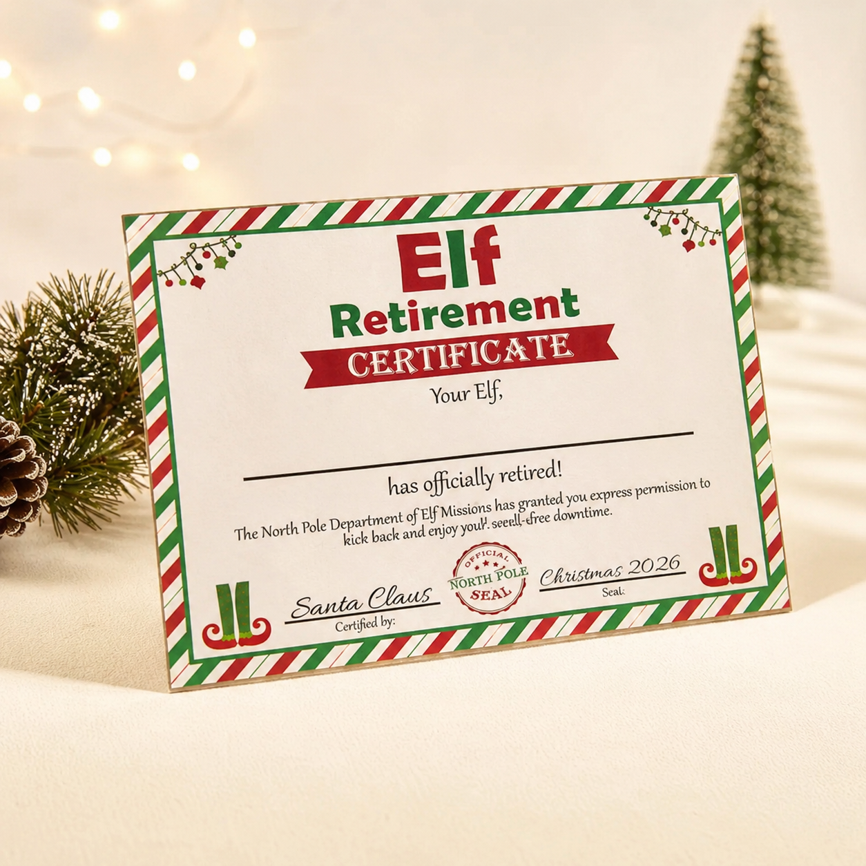 -Elf Retirement Certificate #1