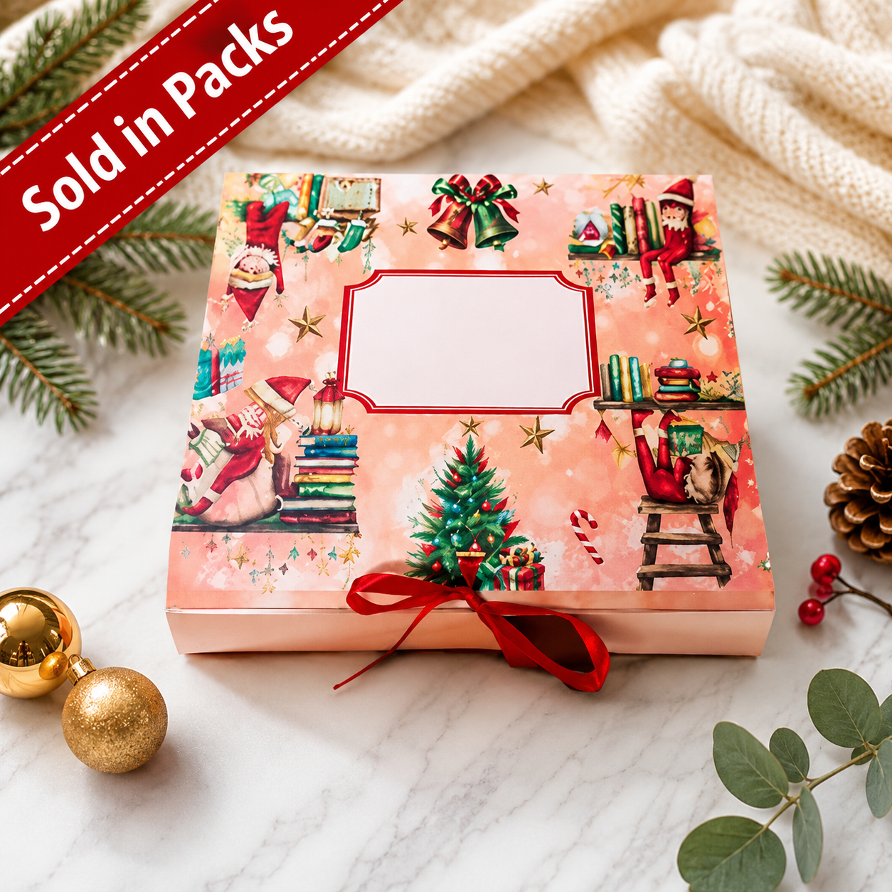 -Elf Christmas Box -Large 31x25x15cm