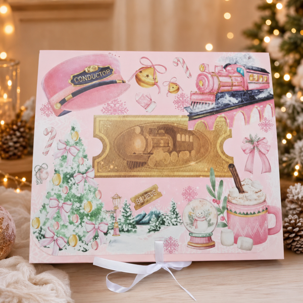 -Pink Christmas Express Box -Large -31x26x15cm -5 Pack (PRE-ORDER)