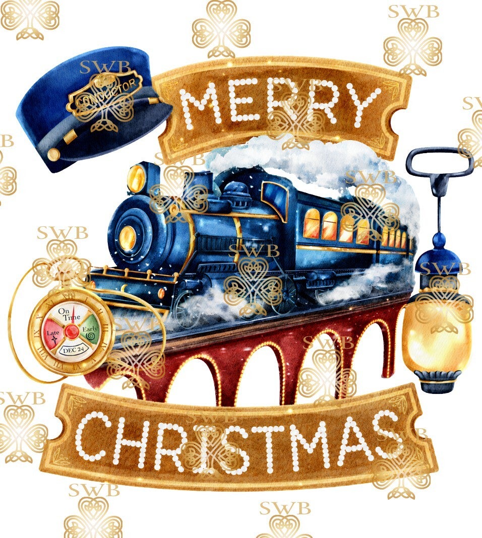 Digital Download Blue Christmas Express #24