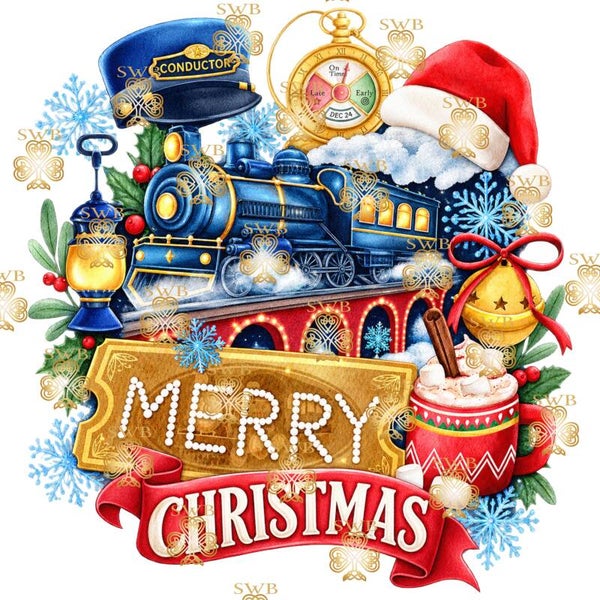 Digital Download Blue Christmas Express #31