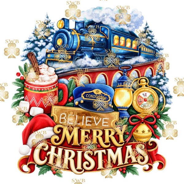 Digital Download Blue Christmas Express #32