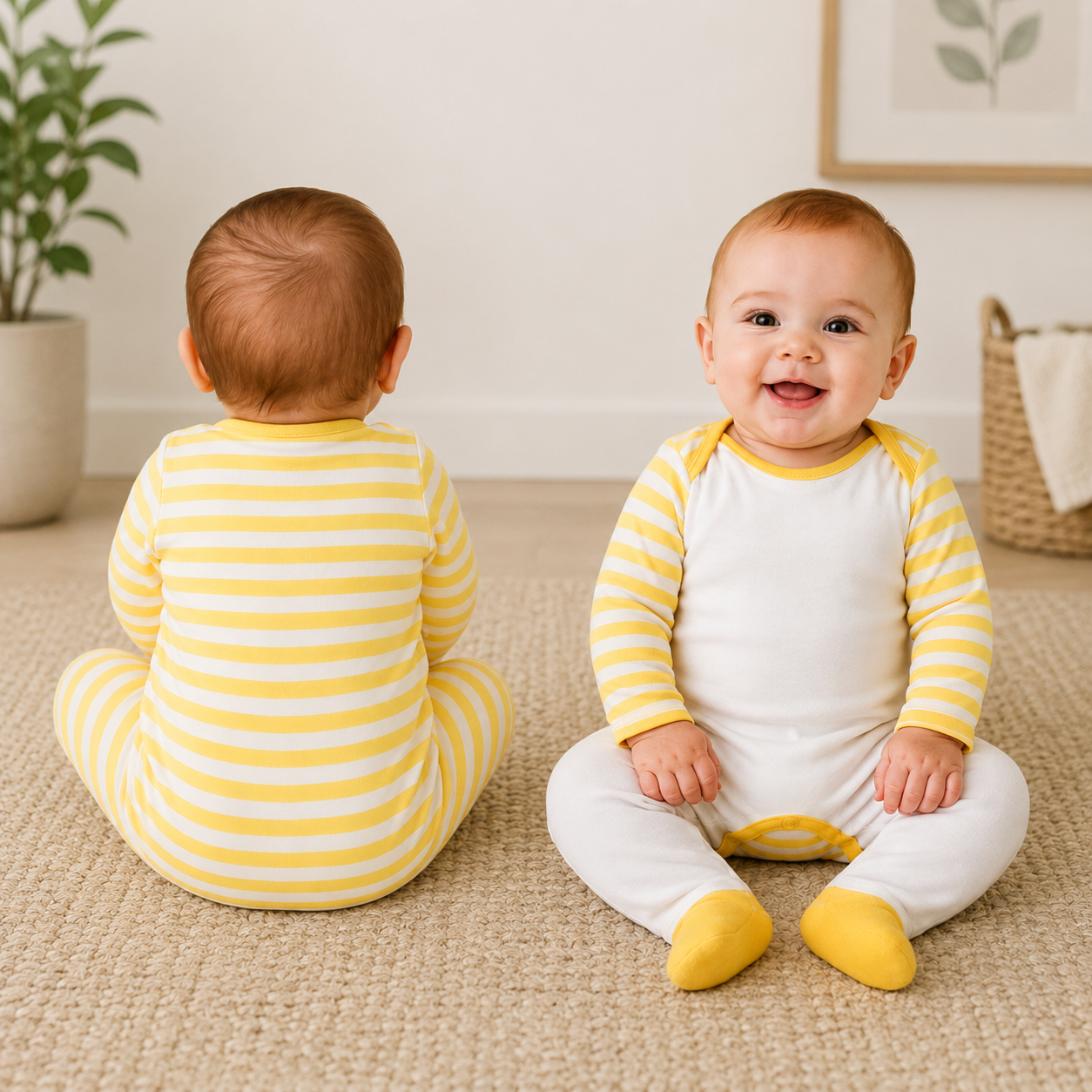 -Sublimation Romper -Yellow Stripes