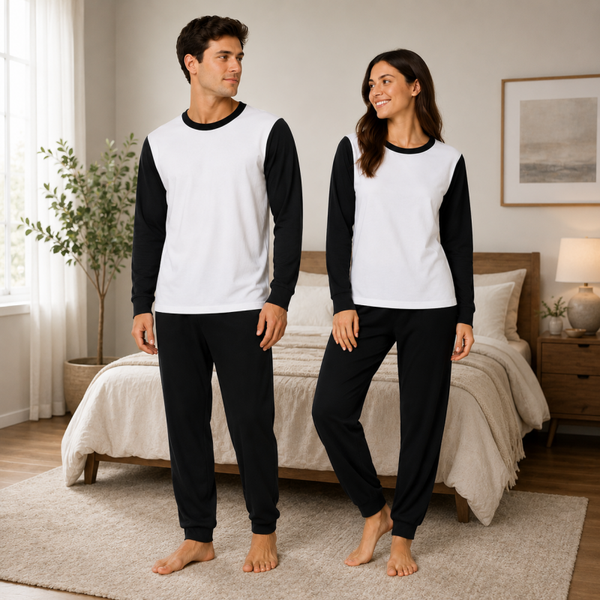 -Adults Black Pyjamas