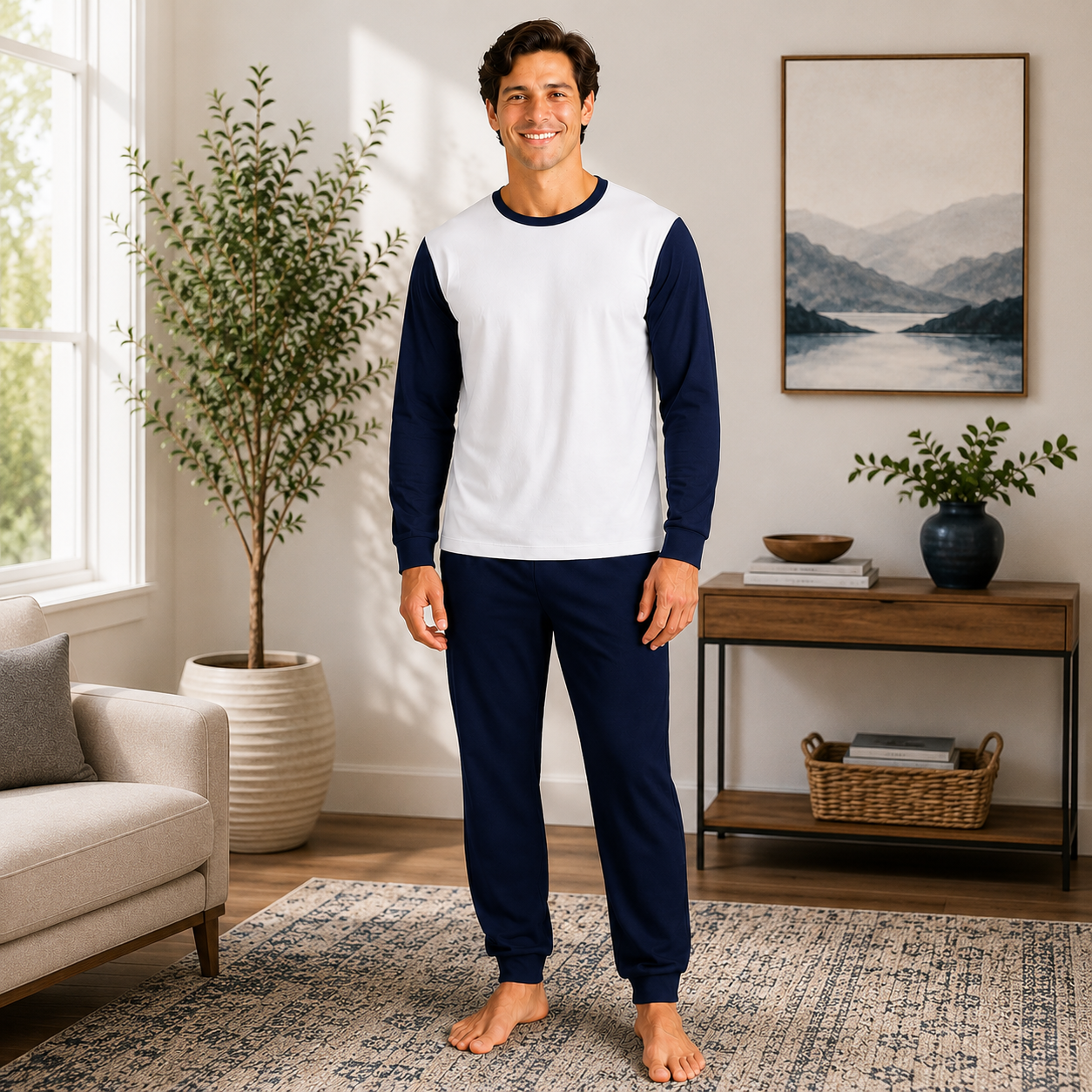 -Adults Navy Pyjamas