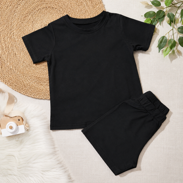 -COTTON SHORT Set- Black