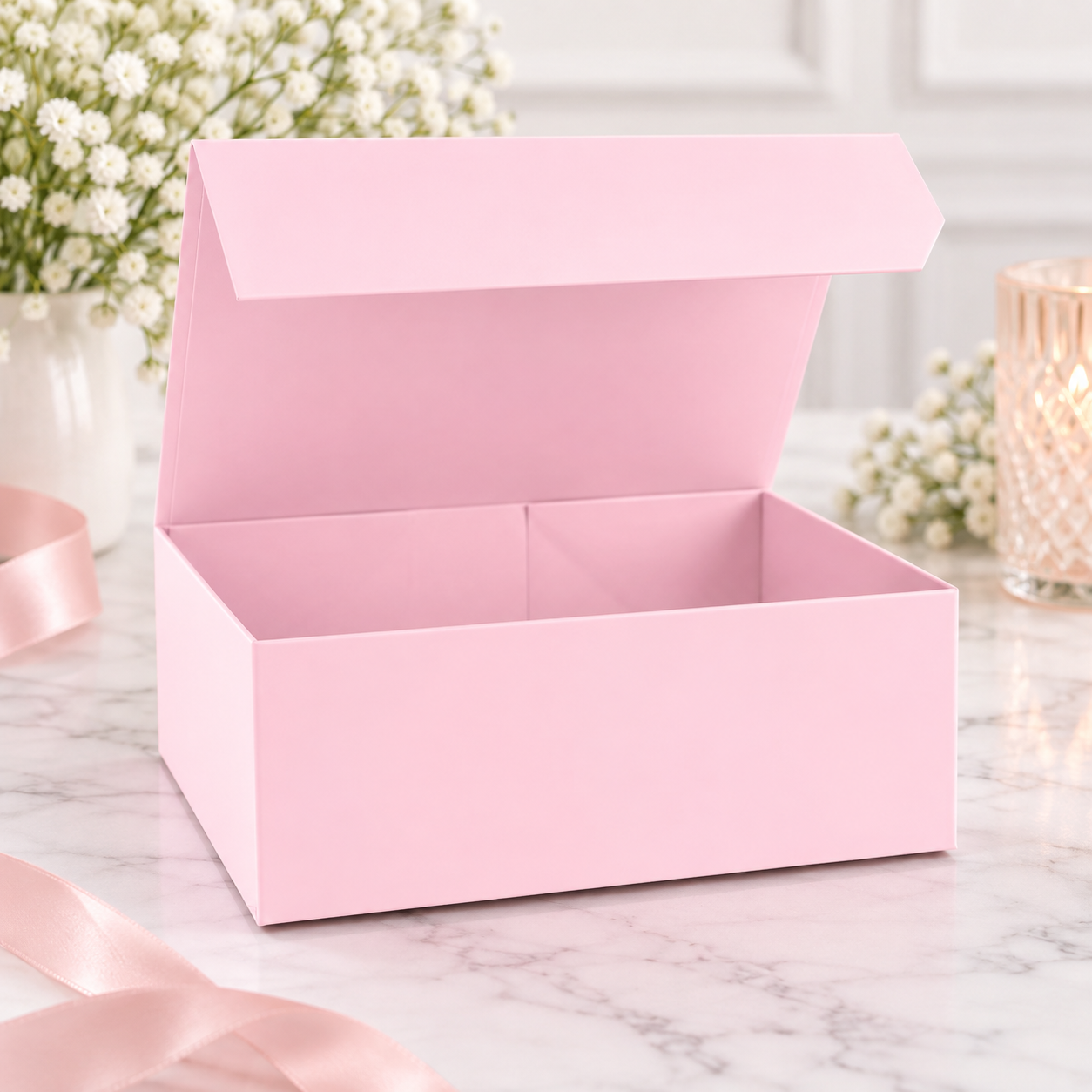 -Magnetic Close Gift Box - Pink