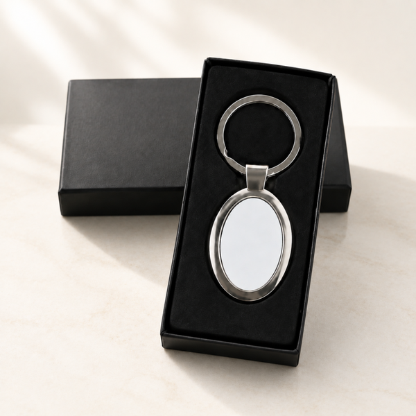 -Sublimation Oval Metal Keyring
