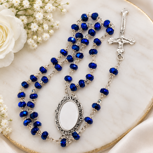 -Sublimation Rosary Beads - Blue