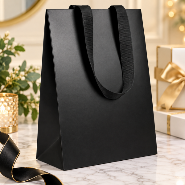 Large Black Gift Bag – 26 × 32 × 10cm