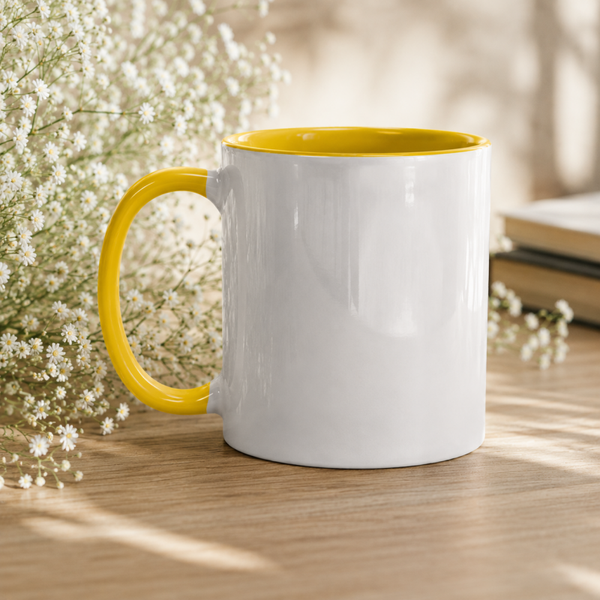 -Sublimation Mug- Yellow Inner & Handle