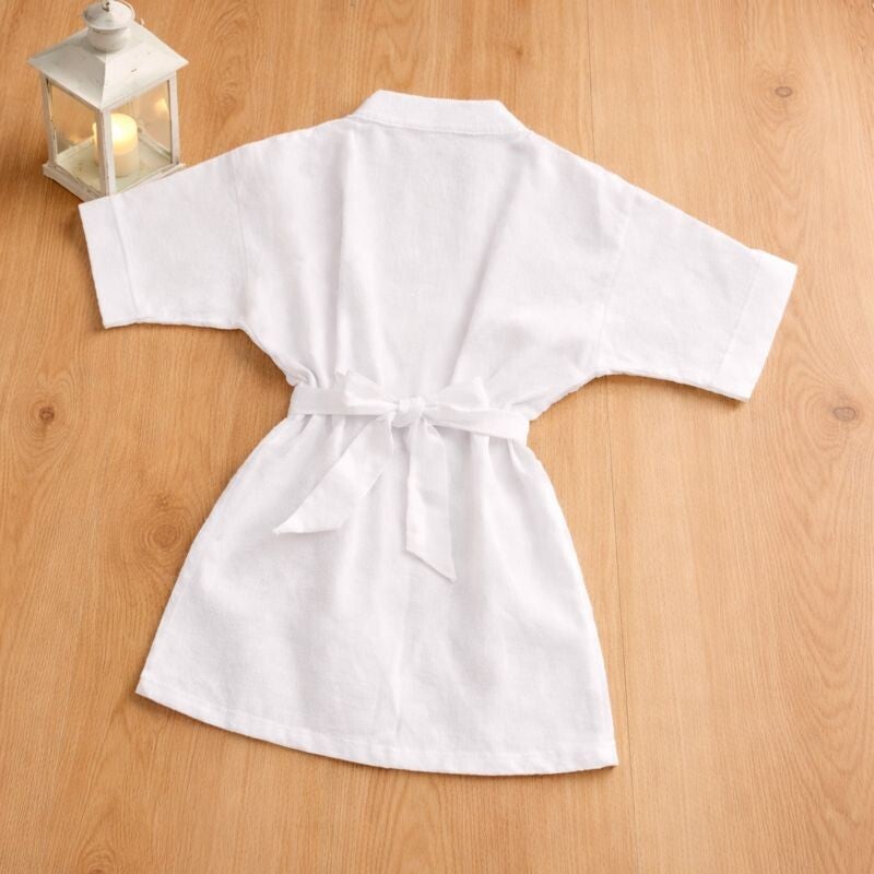 -Pearl White Satin Robe