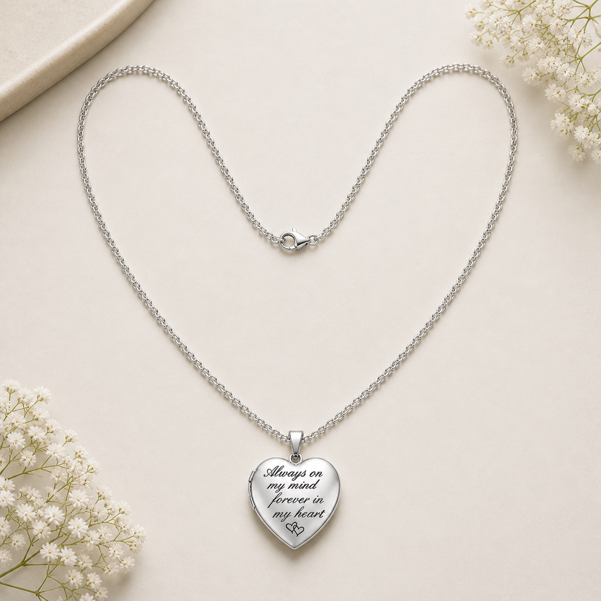 -Sublimation Locket -'Always on my mind, forever in my heart ...