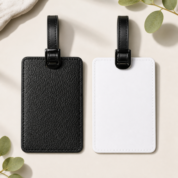 -Sublimation PU Leather Luggage Tag