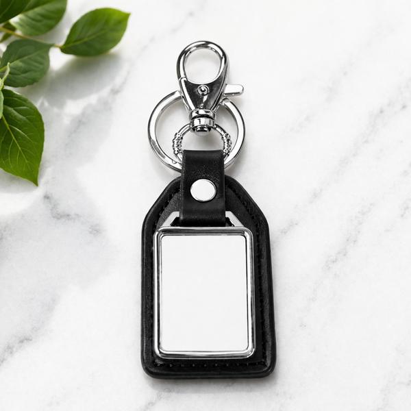-Sublimation Keyring with PU Leather back