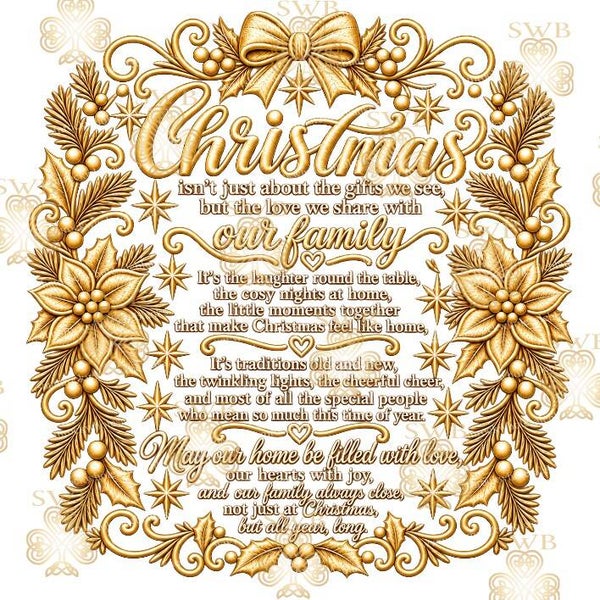 DTF or UVDTF Print -  Christmas Decal #3