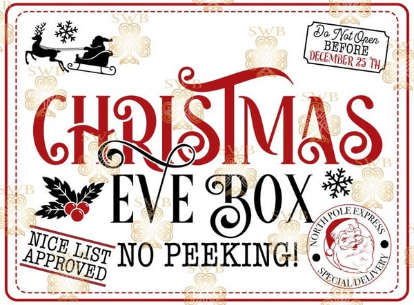 DTF or UVDTF Print - Christmas Eve Box #11