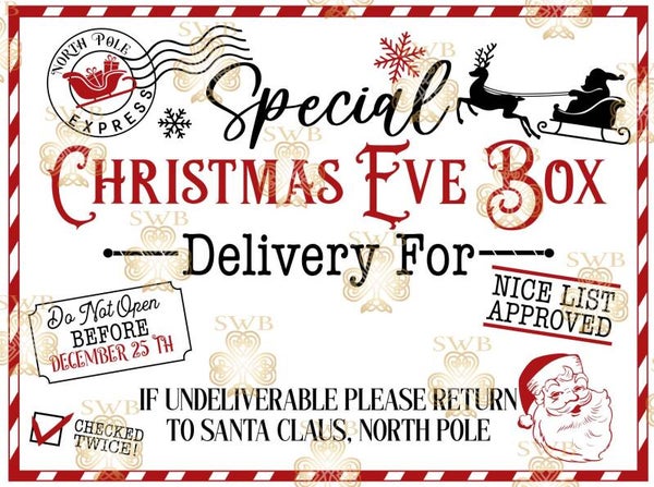 DTF or UVDTF Print - Christmas Eve Box #12