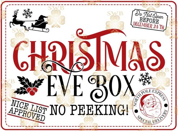 DTF or UVDTF Print - Christmas Eve Box #14