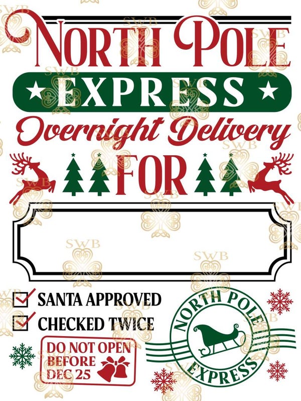 DTF or UVDTF Print - Christmas Sack #1