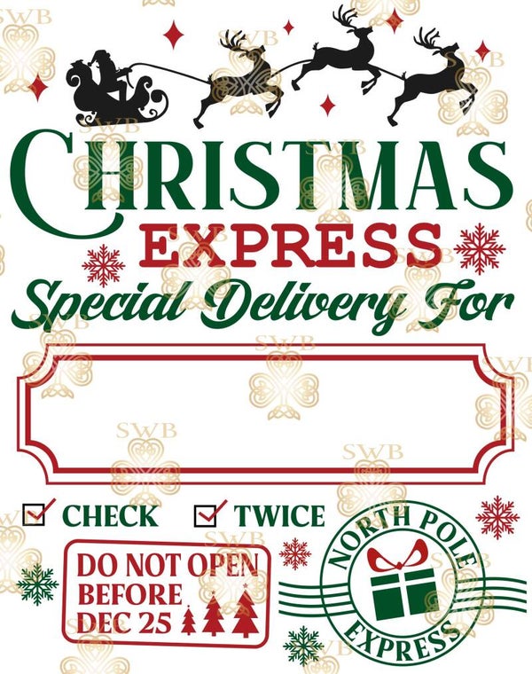 DTF or UVDTF Print - Christmas Sack #3