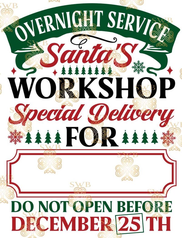 DTF or UVDTF Print - Christmas Sack #6