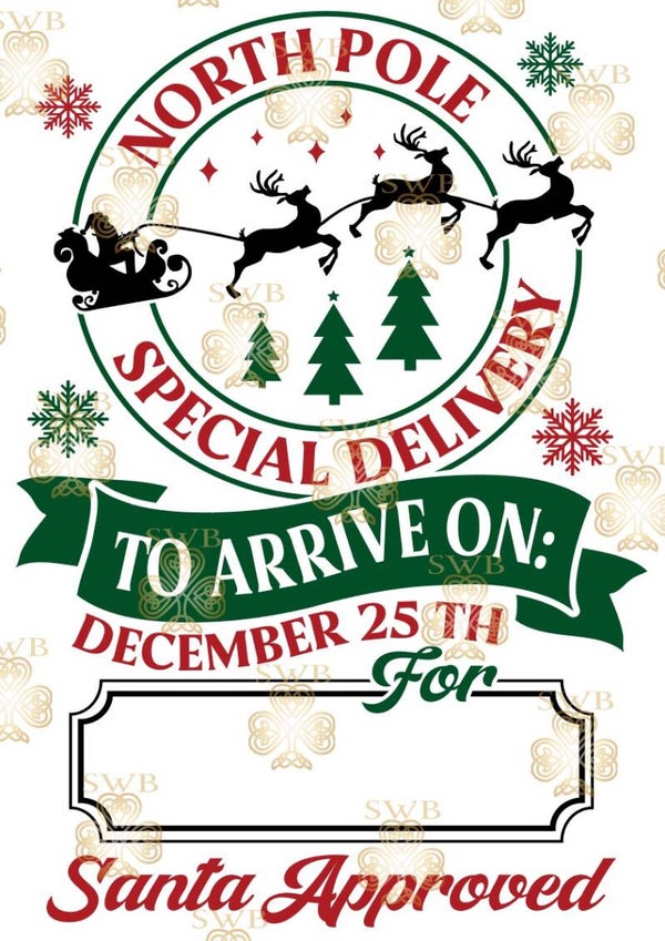 DTF or UVDTF Print - Christmas Sack #7