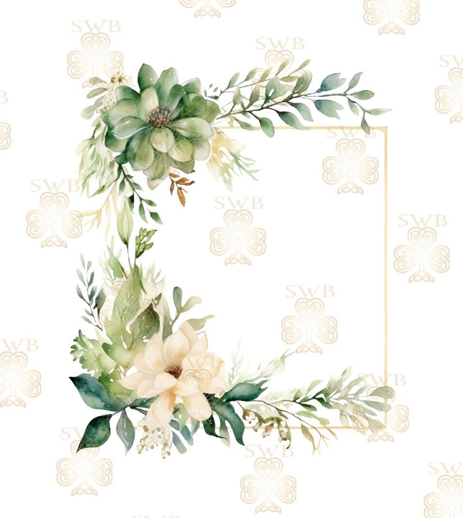 DTF or UVDTF Print -Floral Cream #9