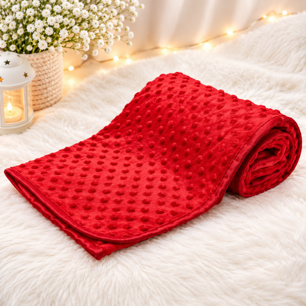 -Dimple Baby Blanket- Red