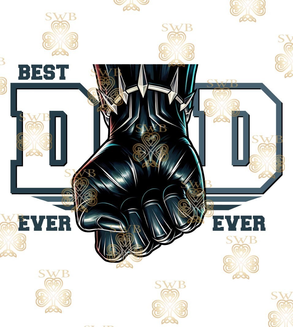 DTF, UVDTF or Sublimation Print -Dad Black Panther #1