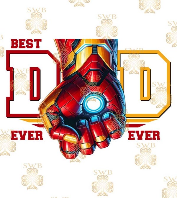 DTF, UVDTF or Sublimation Print -Dad Iron Man #1