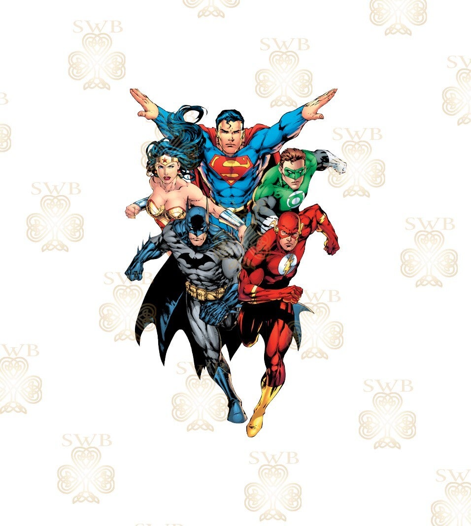 DTF or UVDTF DC Heros #1