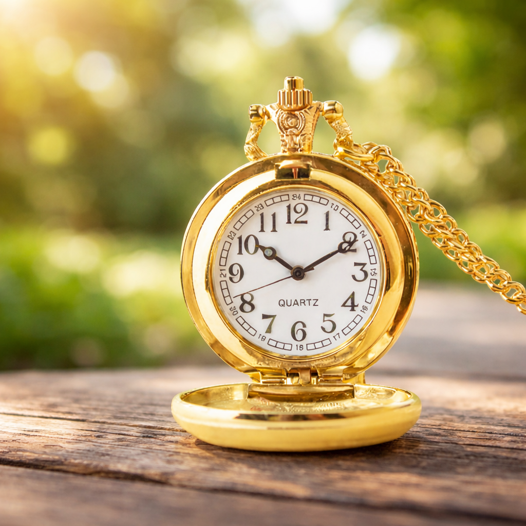 -Sublimation Pocket Watch - Gold