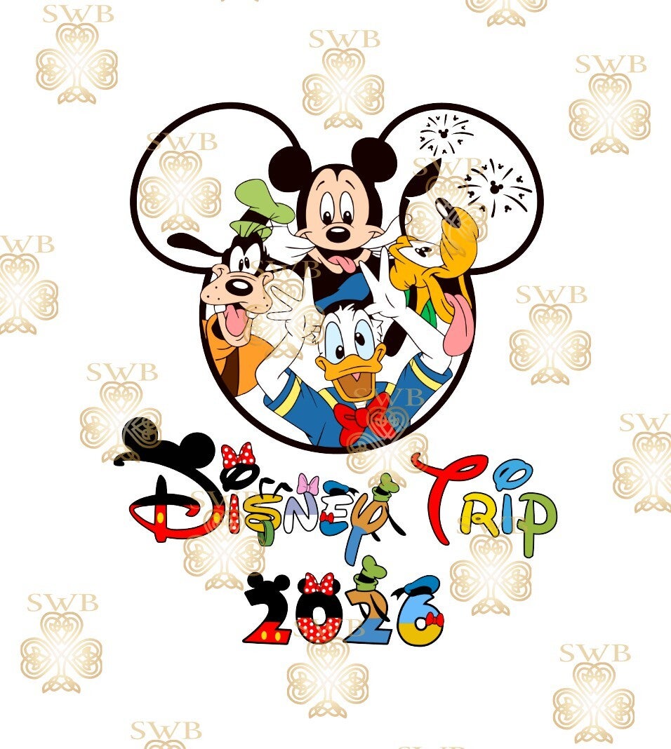 DTF or UVDTF Print -Disney Trip #2