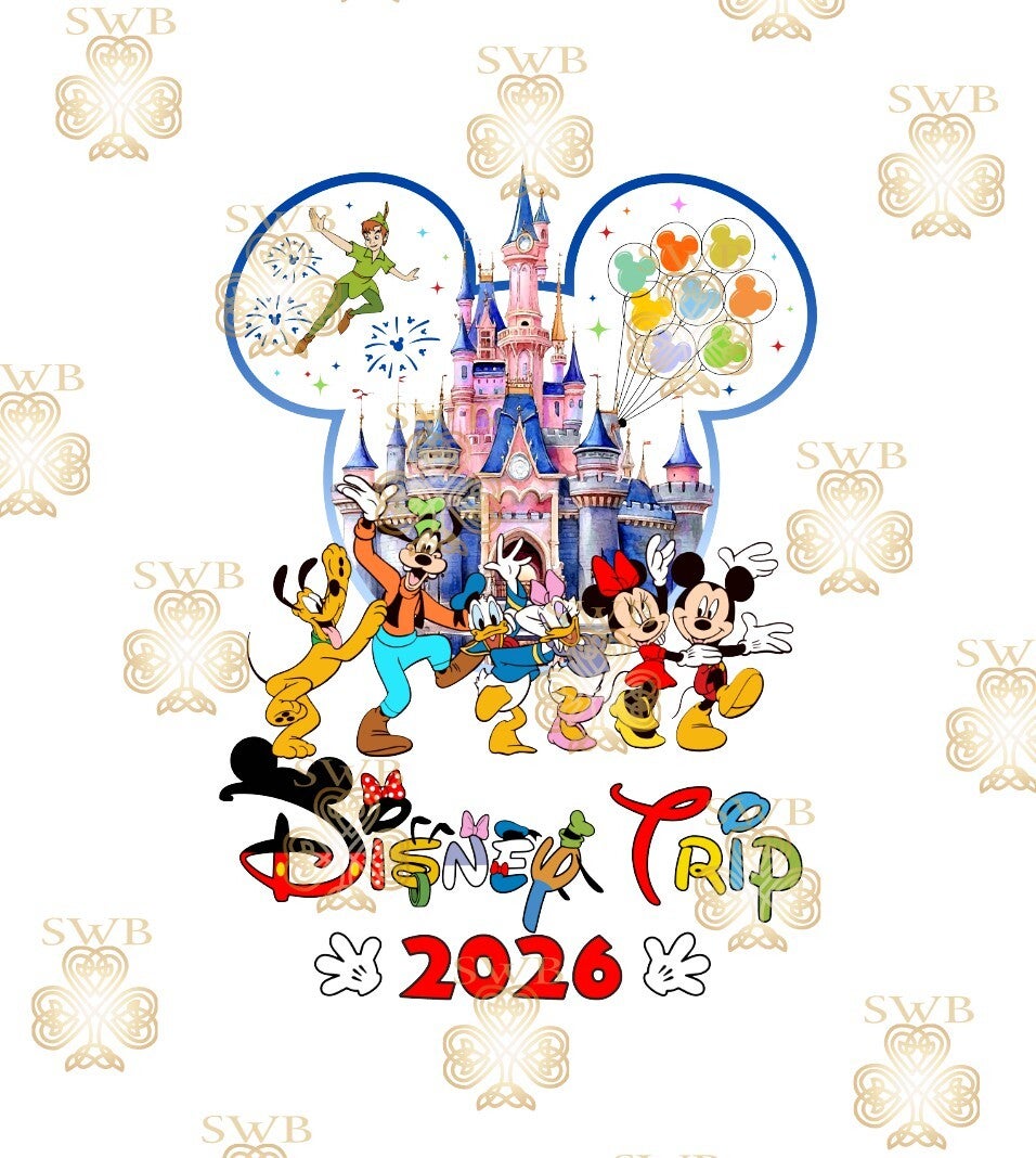 DTF or UVDTF Print -Disney Trip #5